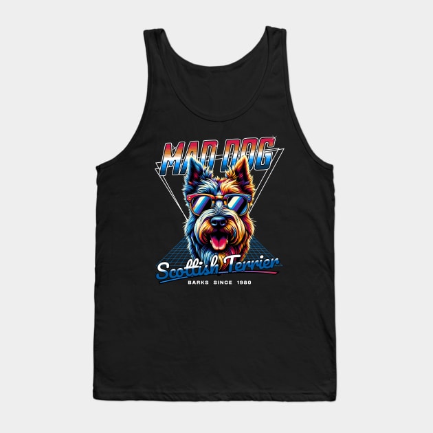 Mad Dog Scottish Terrier Tank Top by Miami Neon Designs